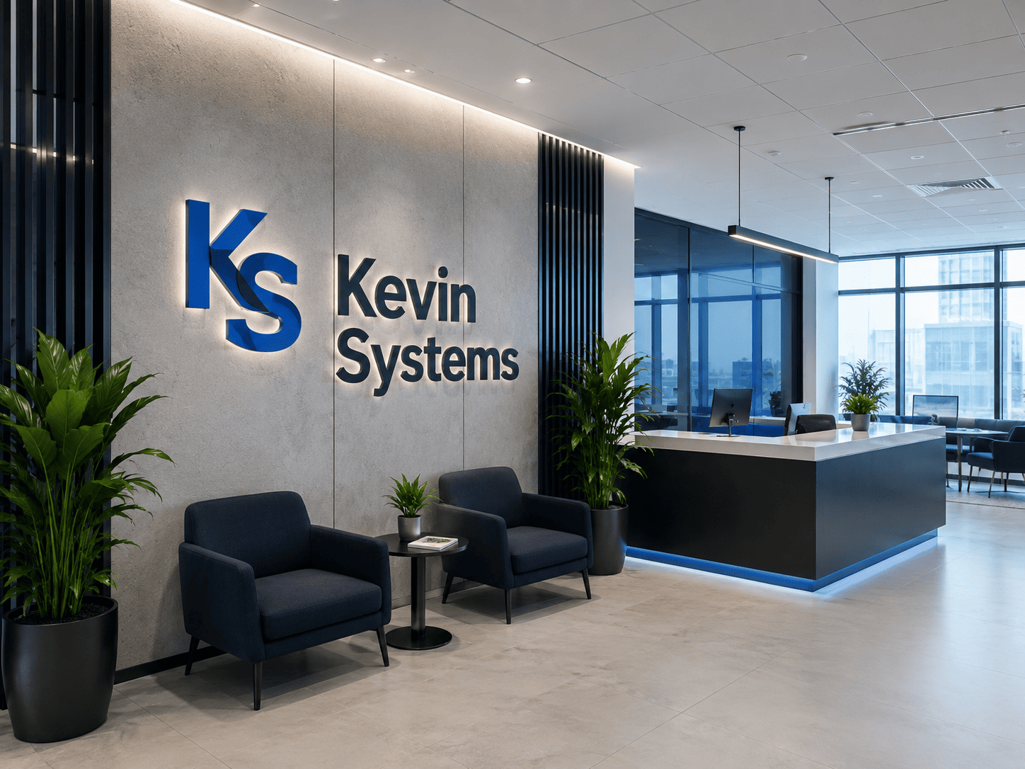 Kevin Systems modern office reception